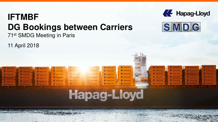 dg bookings between carriers