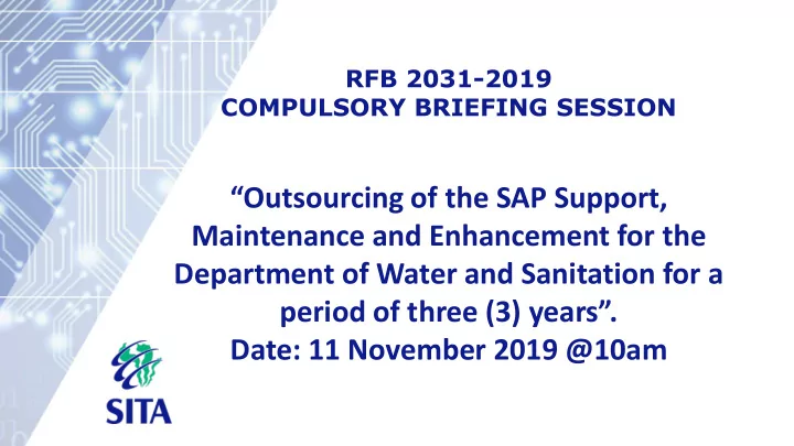 outsourcing of the sap support maintenance and