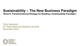 Sustainability  The New Business Paradigm Boards Transformational Strategy for Building a
