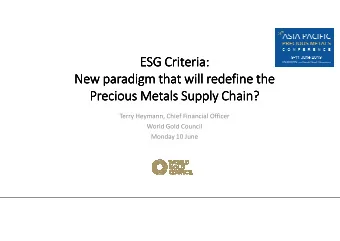 ESG Criteria:  ESG Criteria:  ESG Criteria:  ESG Criteria:  New paradigm that will redefine the