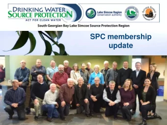 SPC membership  update  SPC Meeting  April 2016  Presented By: Ben Longstaff  General Manager,