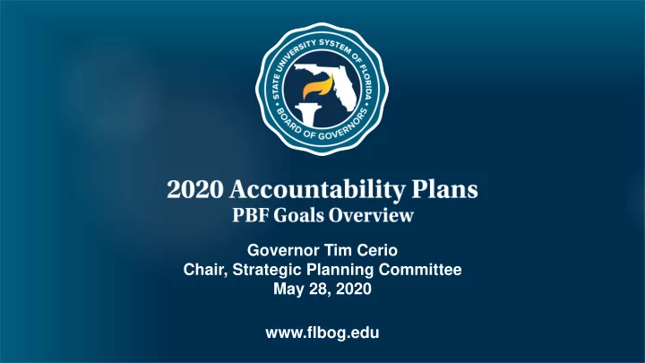 governor tim cerio chair strategic planning committee may