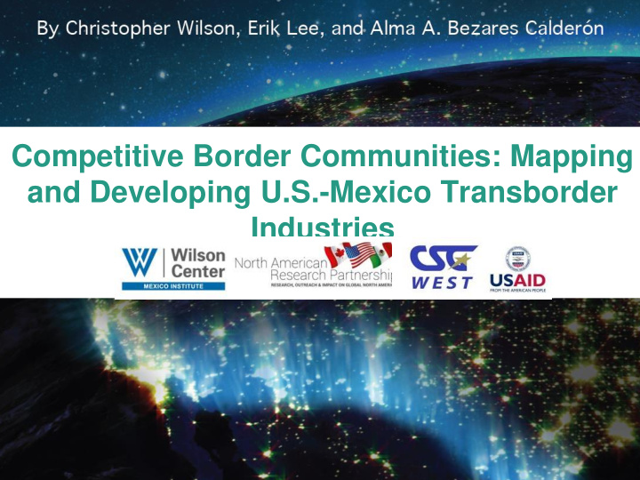 competitive border communities mapping and developing u s