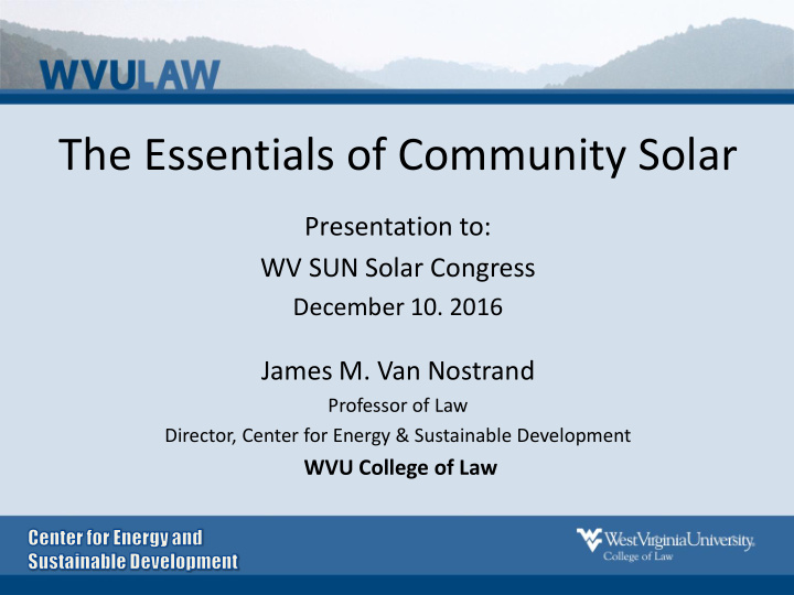 the essentials of community solar