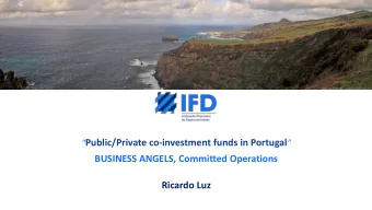 BUSINESS ANGELS, Committed Operations  Ricardo Luz 1 . Products and Services  EQUITY  Equity and
