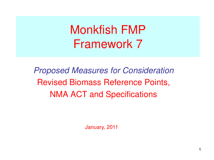monkfish fmp framework 7
