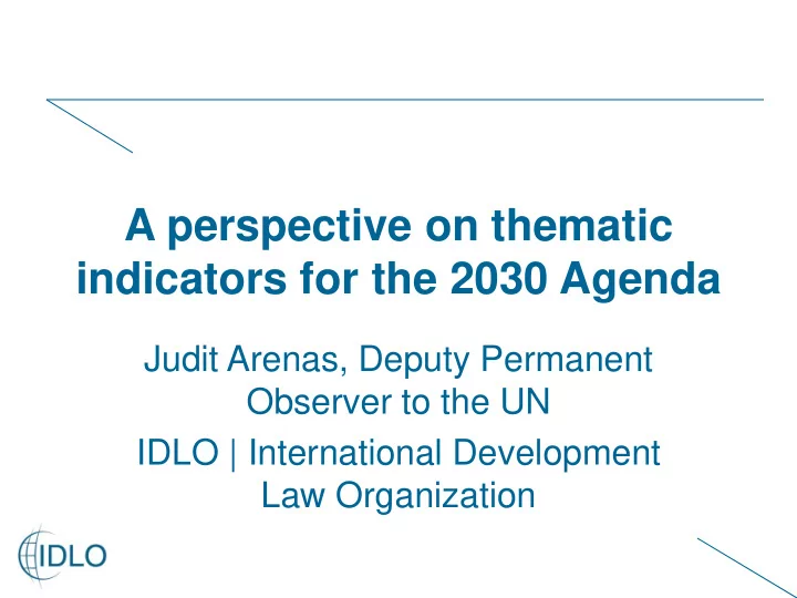 a perspective on thematic