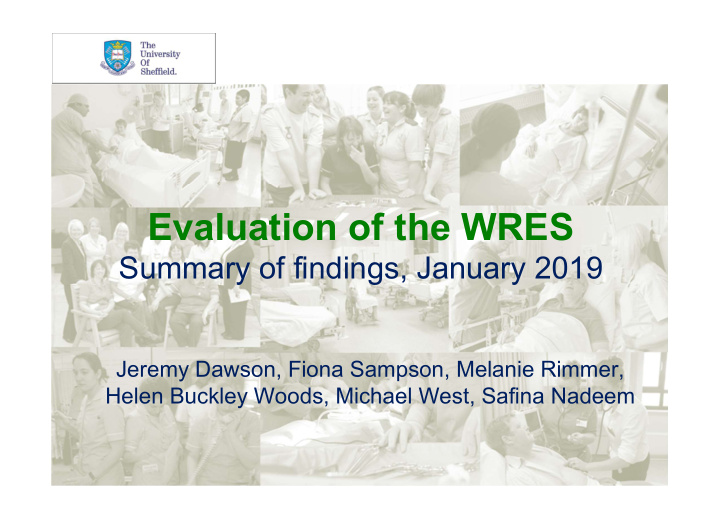 evaluation of the wres