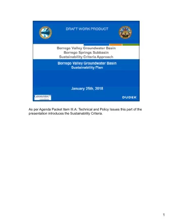 1  The proposed North, Central, and South management areas were presented  at the May 2017 Advisory