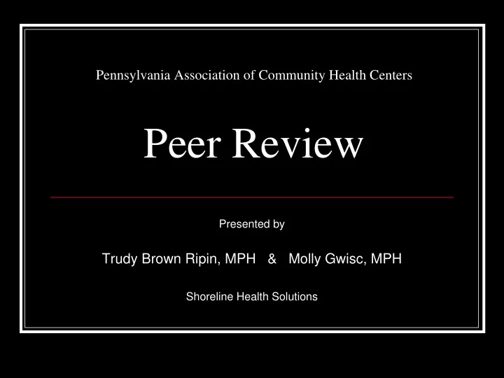 peer review