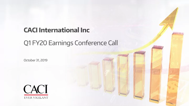 caci international inc q1 fy20 earnings conference call