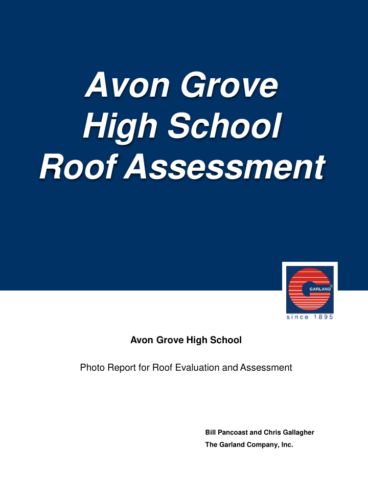 avon grove high school roof assessment