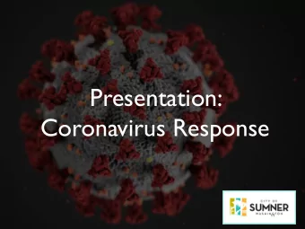 Presentation:  Coronavirus Response  11  This Meeting  Overview  Stay Home, Stay  Healthy Order