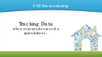 T  ra c king  Da ta  whe n yo ur ne e ds e xc e e d a  spre a dshe e t  Ho m e Ke e p e r Ho m e