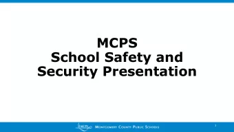 Security Presentation  1  School-based Security Staffing  Security assistants are assigned to