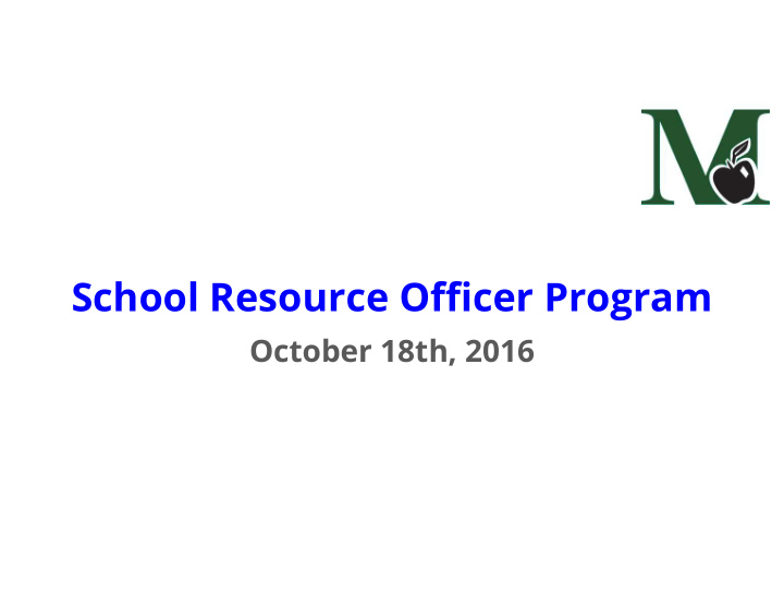 school resource officer program