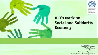 The UN Inter-Agency Task Force on Social and Solidarity Economy (TFSSE) brings together UN