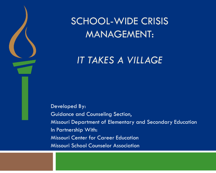 school wide crisis management it takes a village