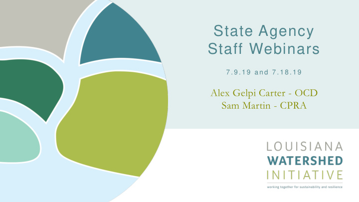 state agency staff webinars