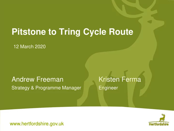 pitstone to tring cycle route