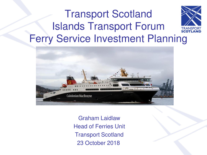 transport scotland islands transport forum ferry service
