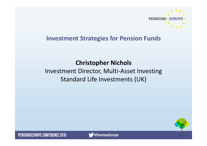 investment strategies for pension funds christopher