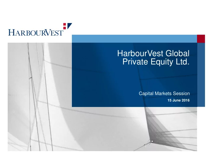 harbourvest global private equity ltd