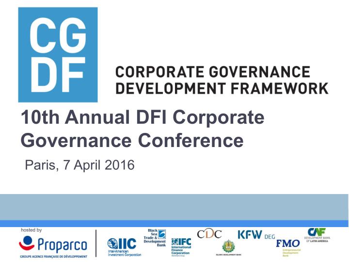 10th annual dfi corporate governance conference