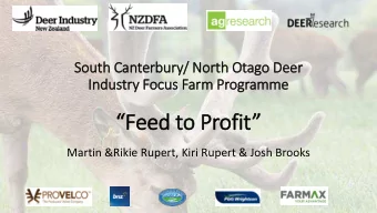 Feed to Profit  Martin &amp;Rikie Rupert, Kiri Rupert &amp; Josh Brooks  Gross Margin