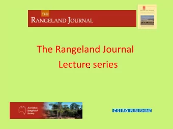 The Rangeland Journal  Lecture series  Structural change in UKs pastoral  agriculture: what is