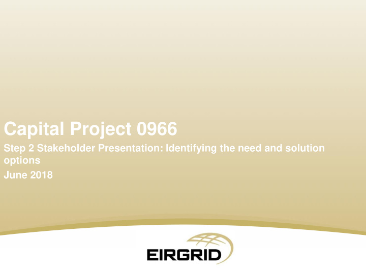 capital project 0966