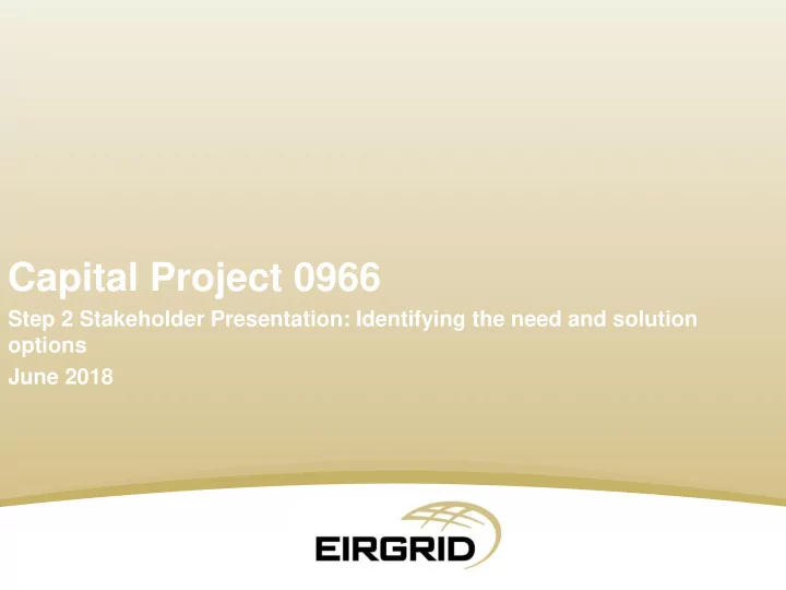capital project 0966