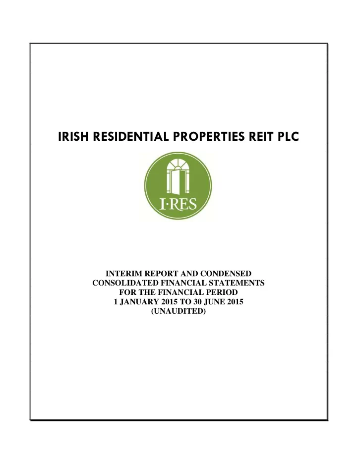 irish residential properties reit plc