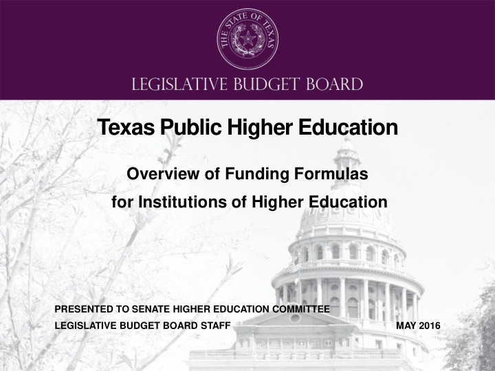 texas public higher education