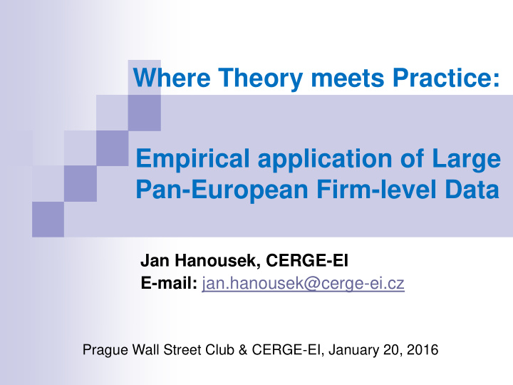 where theory meets practice empirical application of