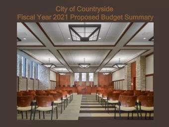 City  ty of  f Countrysi  untryside  de  Fiscal  scal Ye  Year  ar 202  021  1 Pr  Proposed  oposed