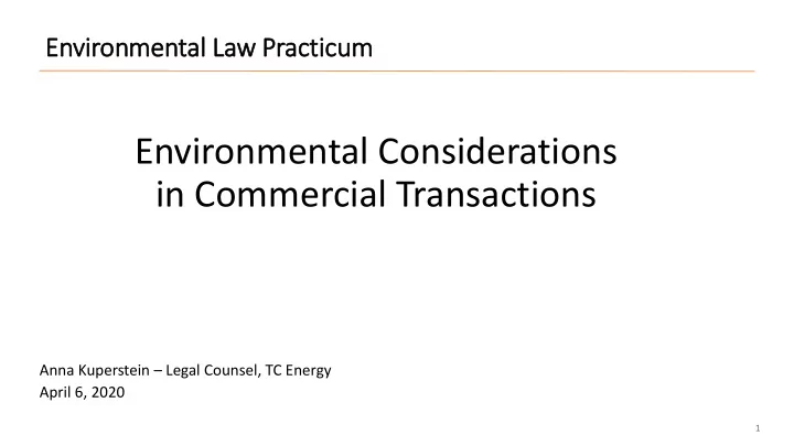 environmental considerations