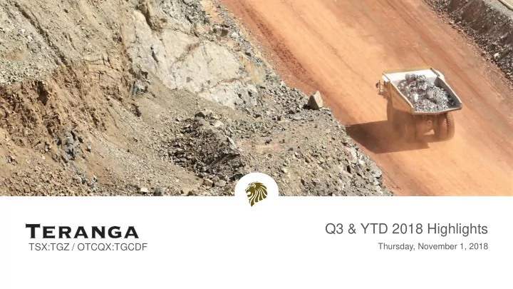 q3 ytd 2018 highlights