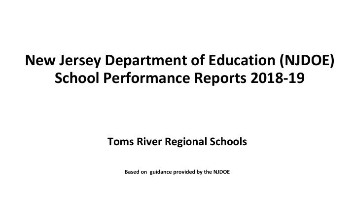 new jersey department of education njdoe school