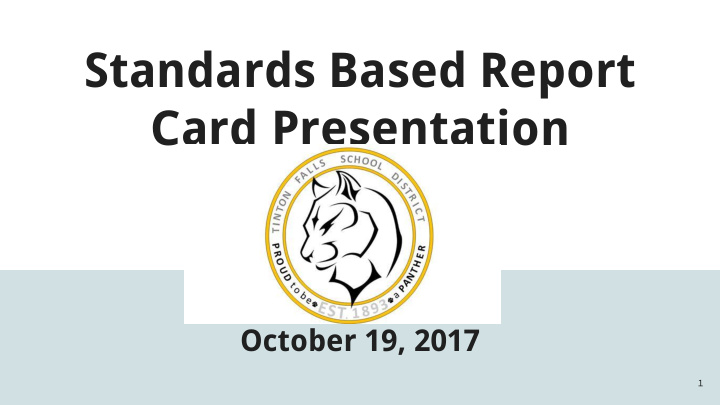 standards based report card presentation