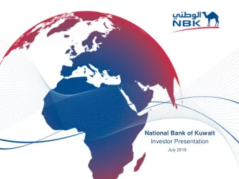 Investor Presentation  July 2019  Disclaimer  THE INFORMATION SET OUT IN THIS PRESENTATION AND