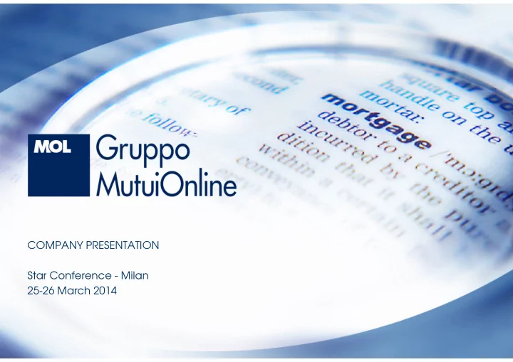 company presentation star conference milan 25 26 march