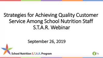 Strategies f  for  or Ac  Achievi  ving Q  g Qua  uality C  Cus  ustom  omer  Ser  ervi  vice Am