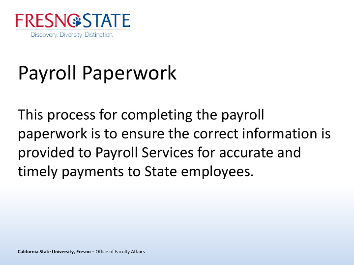 payroll paperwork
