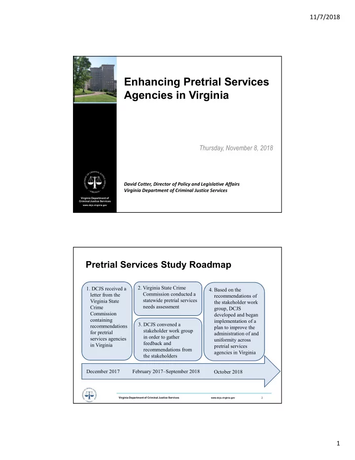 enhancing pretrial services agencies in virginia