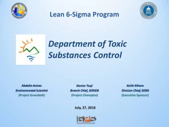 Department of Toxic  Substances Control  Abdalin Asinas  Denise Tsuji  Keith Kihara  Environmental