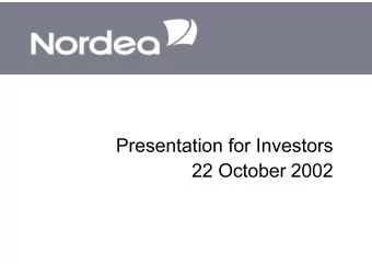 Contents  Summary presentation Q3/02  Page 3  Nordea  Page 43  Integration  Page 54