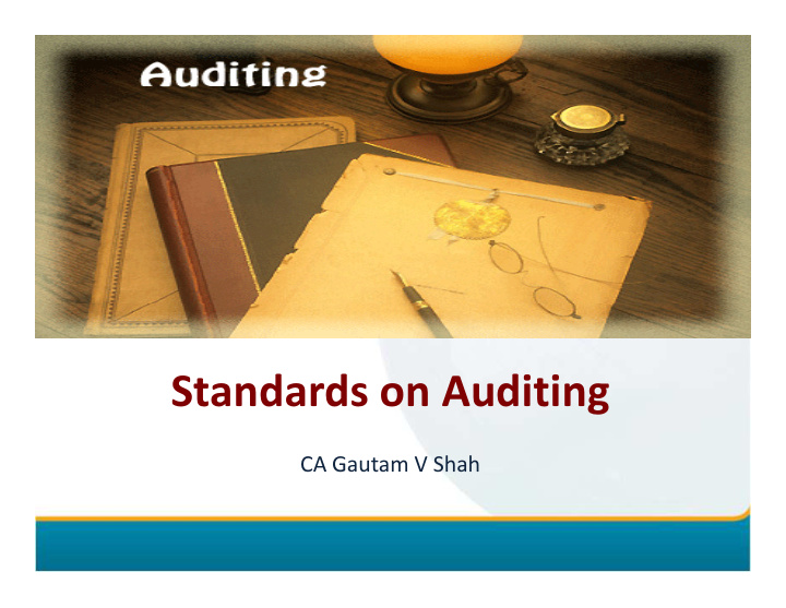 standards on auditing