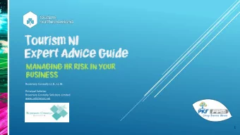 1  In Northern Ireland employers are required by law to  ensure so far as is reasonably practicable
