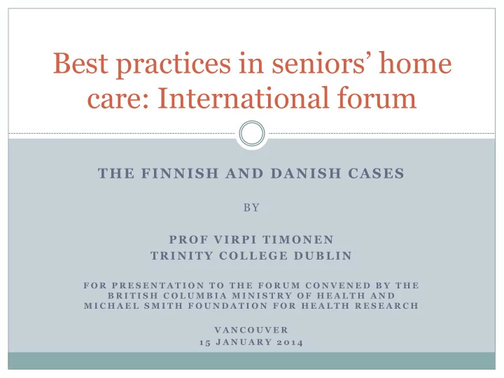 care international forum